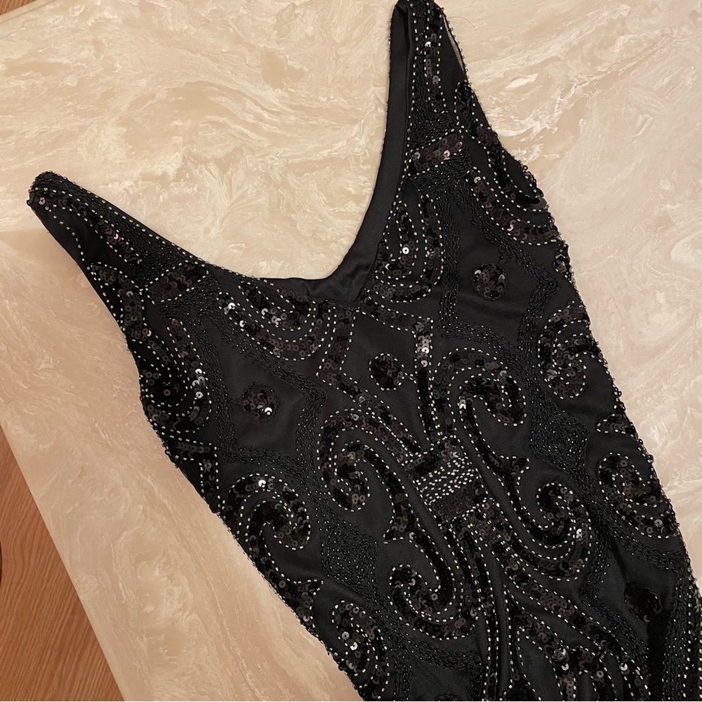 SOLD Black beaded 90s/1920s